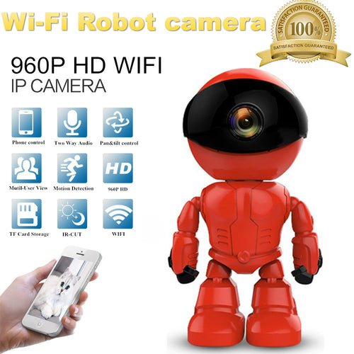 WiFi Camera Robot Style Baby Monitor - Red