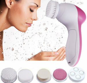 5 in 1 Electric Body Face Wash Machine Cleaning Beauty Massager Brush Set